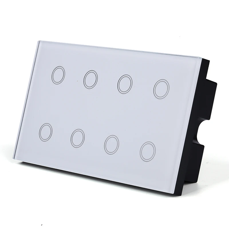 Infrared Sensor No Need to Touch Glass Screen Panel EU UK Neutral Wire 110V- 220V 10A Electrical Power smart Wall Switch