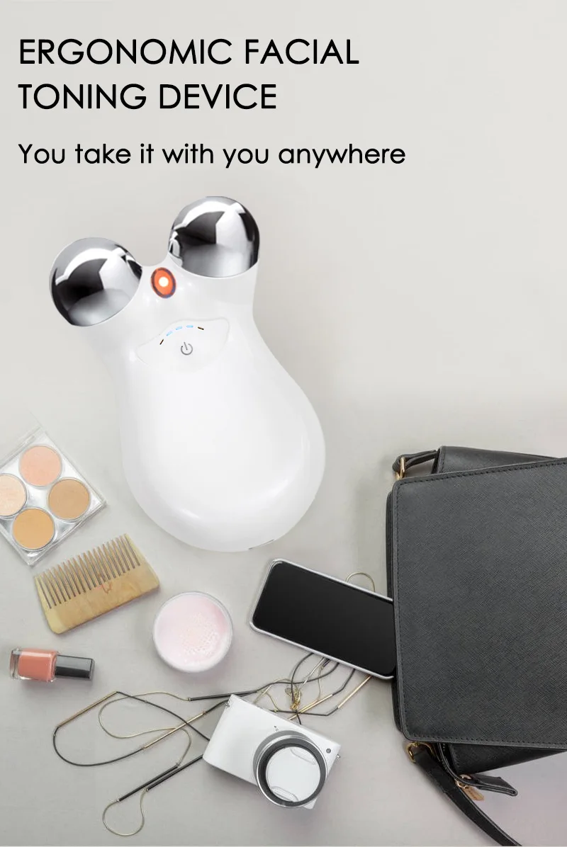 Portable Professional Face Lift Machine Skin Tightening Rejuvenation Beauty Massager Microcurrent Facial Toning Device