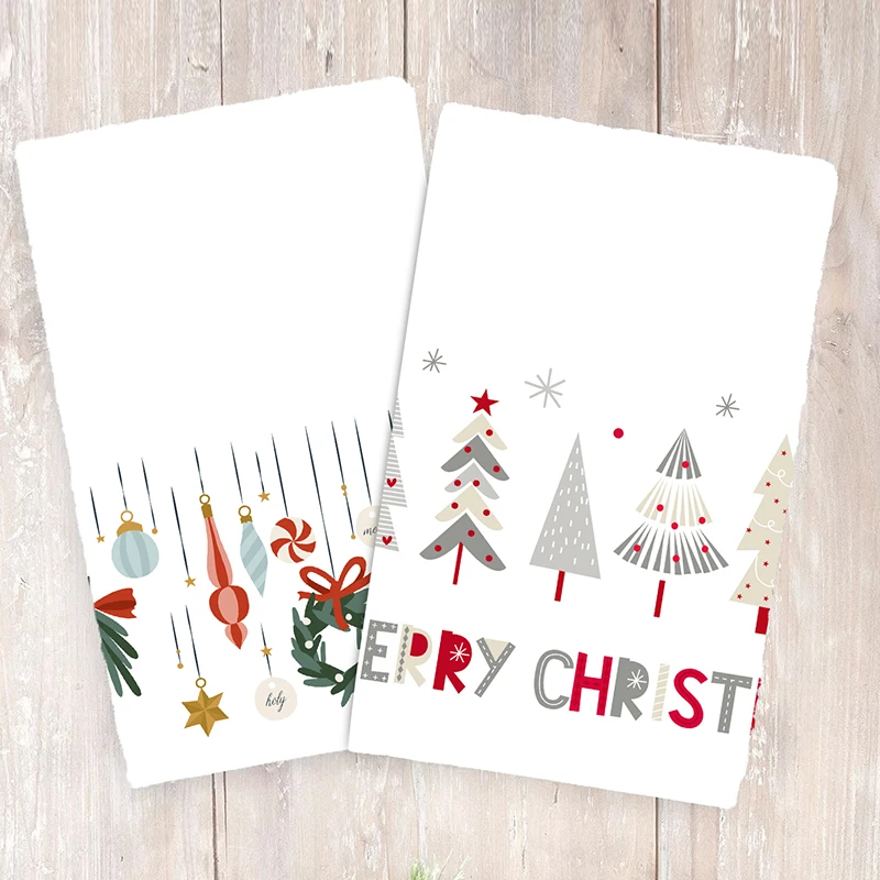 New Product Kitchen Christmas Tea Towel Sustainable hand Home Animal Print Digital Print Price Of Beach Christmas Bath Towel