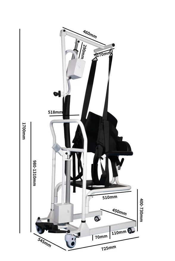 Height adjustable electric lift chair with lifting device High quality lift transfer chair for the disabled