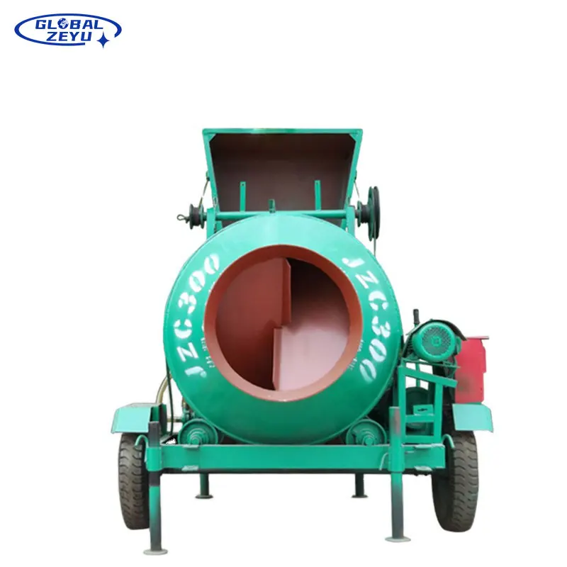 Factory Direct Supply 500L Construction Site Mortar Fully Automatic Tipping Bucket Crawling Bucket Cement Drum Mixer