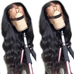 Cheap Transparent HD Swiss Lace Wig Vendors Real Brazilian Virgin Cuticle Aligned Hair Body Wave Front Lace Wig Glueless 13x6