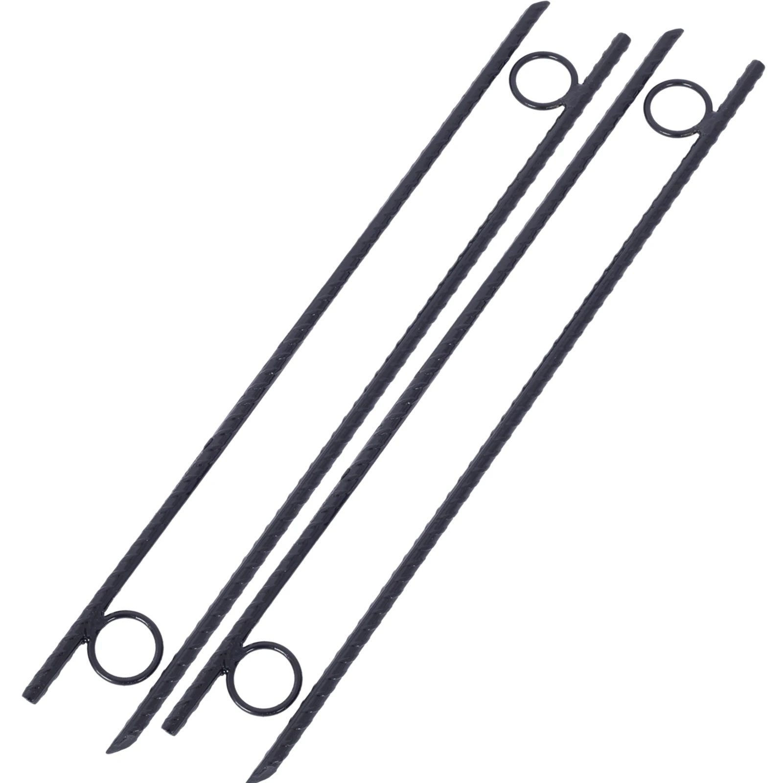 Rebar stake with loop 4pcs Grip Rebar 3/8x 18 Inch/5/8x 55.5 Inch Steel Durable Ground Stakes with Angled Ends and 1 Inch Loops