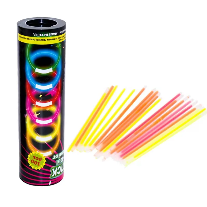 100 Pcs Party Fluorescence Light Glow Sticks Bracelets Necklaces Neon For Wedding Party Glow Sticks Colorful Glow Stick