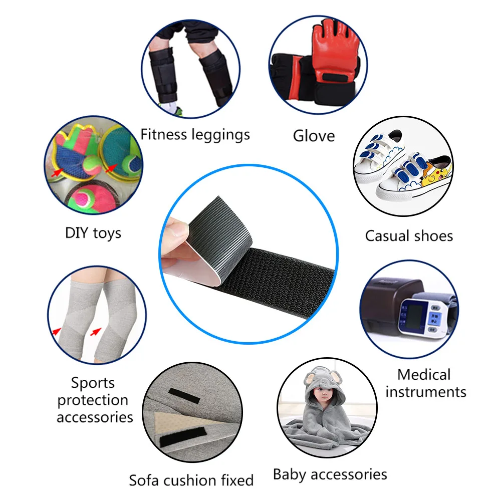 Industrial Strength Eco-friendly Soft Velcro hook & loop tape 20mm Injection Hook for Medical Equipment Shoes Tape