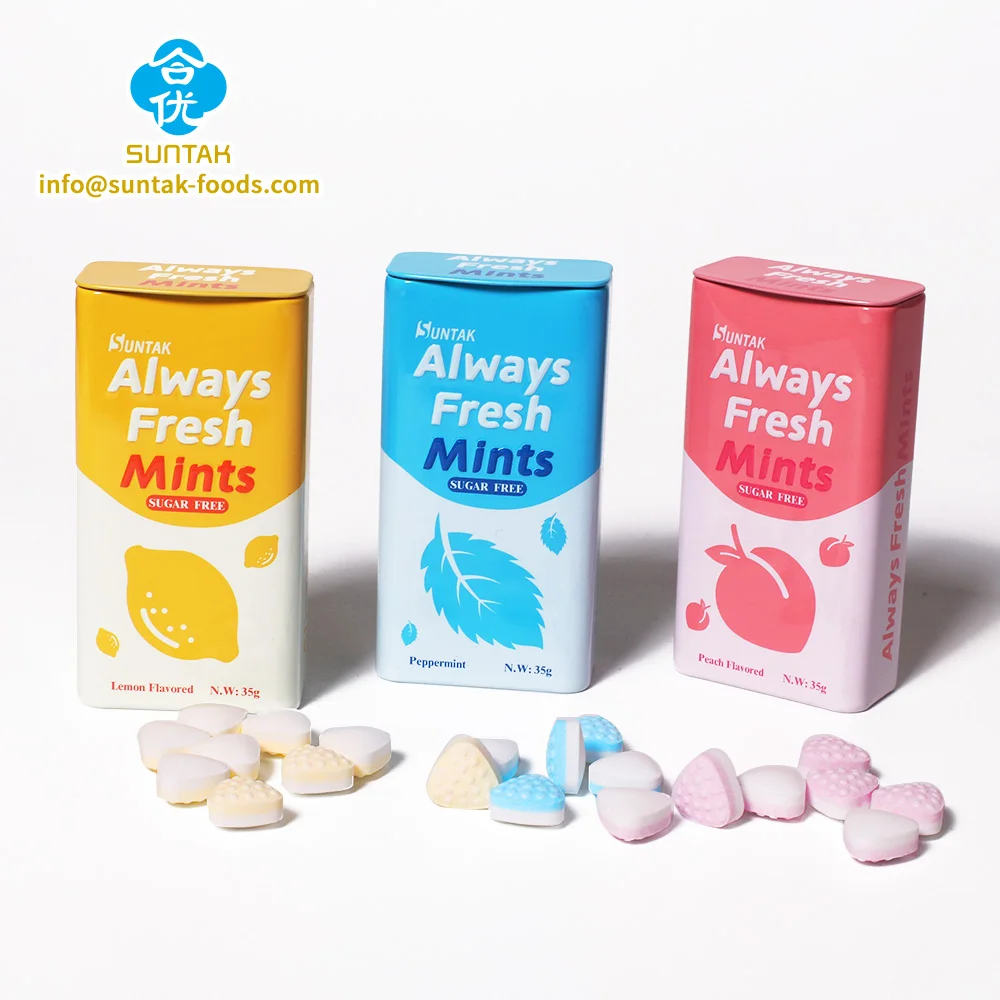 Sugar Free  Mint Tablet Candy  For Refresh Breath hard candy xylitol candies lemon flavored mints