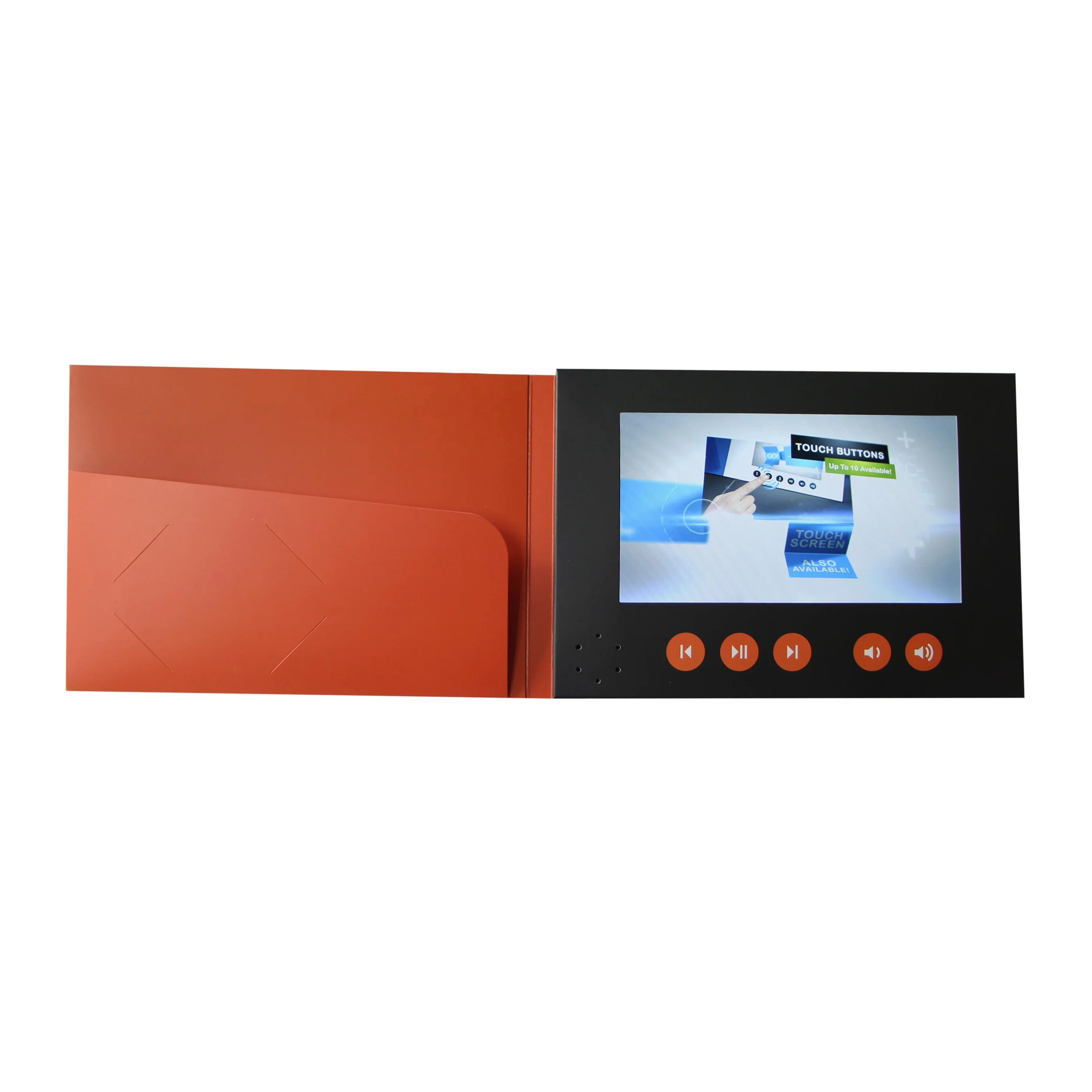 Chinese supplier 7 inch lcd screen digital electronic video card brochure with pocket with good service