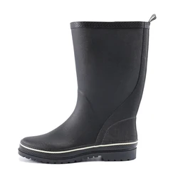 Manufacturer Customized Traditional Matte Multi-layer Male Rain Boots Black For Men chukka boots sendal man High Quality 50