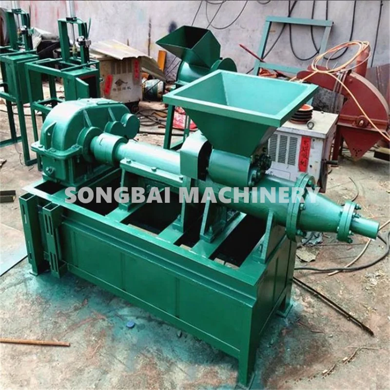 Charcoal Briquette Press Extruder Machine Production Line Cube Hexagon Square Cylinder Coal Powder Rods Stick Making Machine