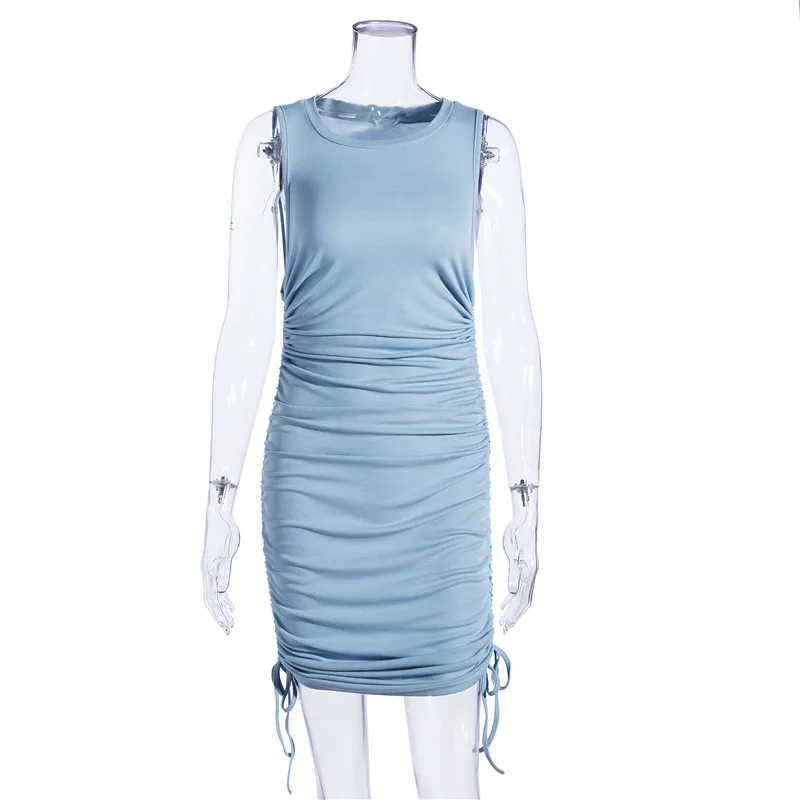 VK38 Hot Sales Solid Color Slim Fit Elegant Bodycon Casual Dress For Women