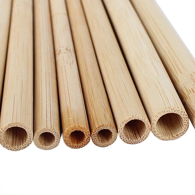 Biodegradable Disposable   Bamboo Drinking Straw  For Tea Station For  Cola Sprite