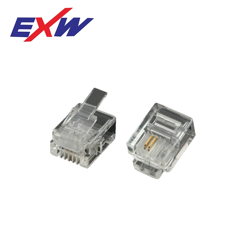 Высококачественный Мини-коннектор rj45 6P6C 6P4C 4P2C и коннектор RJ11 разъем rj