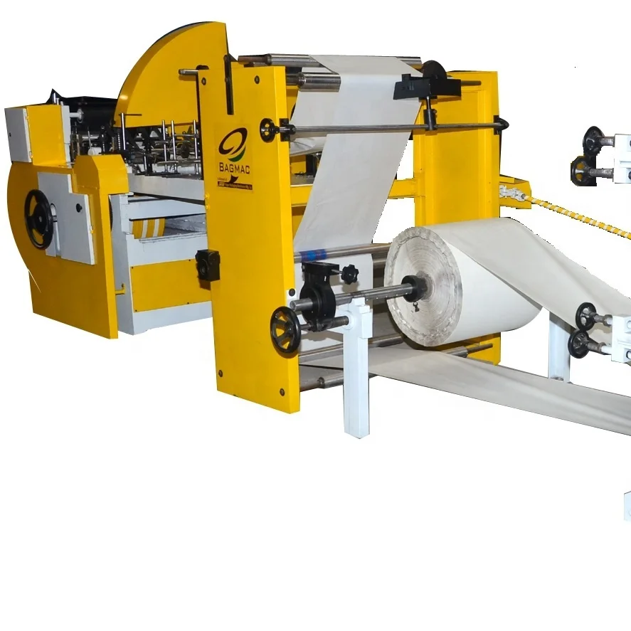 
High Speed Simple Sharp V Bottom sealed Kraft Roll Feeding Paper Shopping Bag Forming Machine With Flexo Printing Price in India 