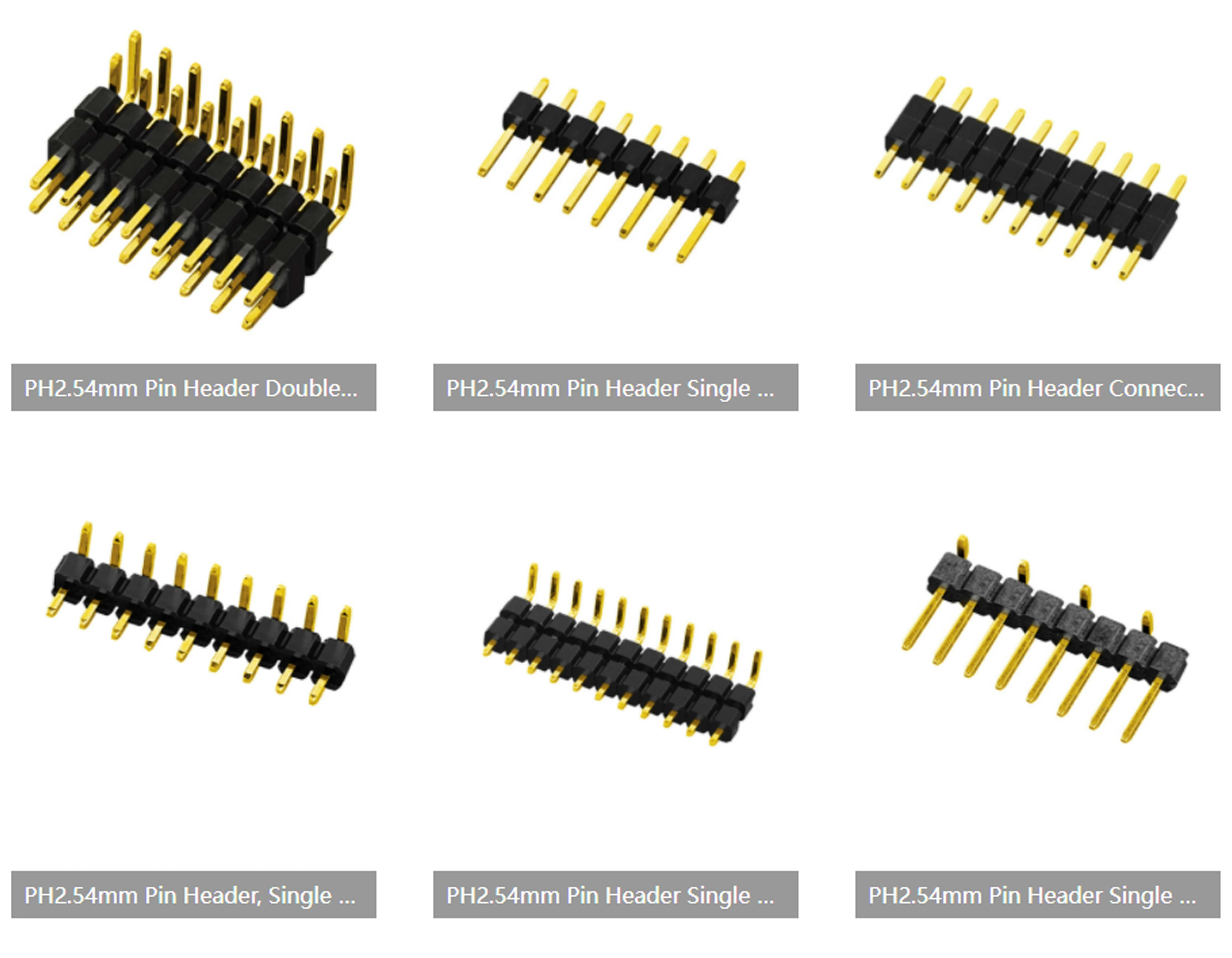 1.27 Pin Headers Male Dual Rows SMT Type 2-40Pins Pitch 1.27mm pin header connector