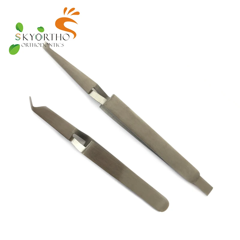 Dental Instrument Orthodontic Brackets Tweezer for Front Teeth and Back Teeth