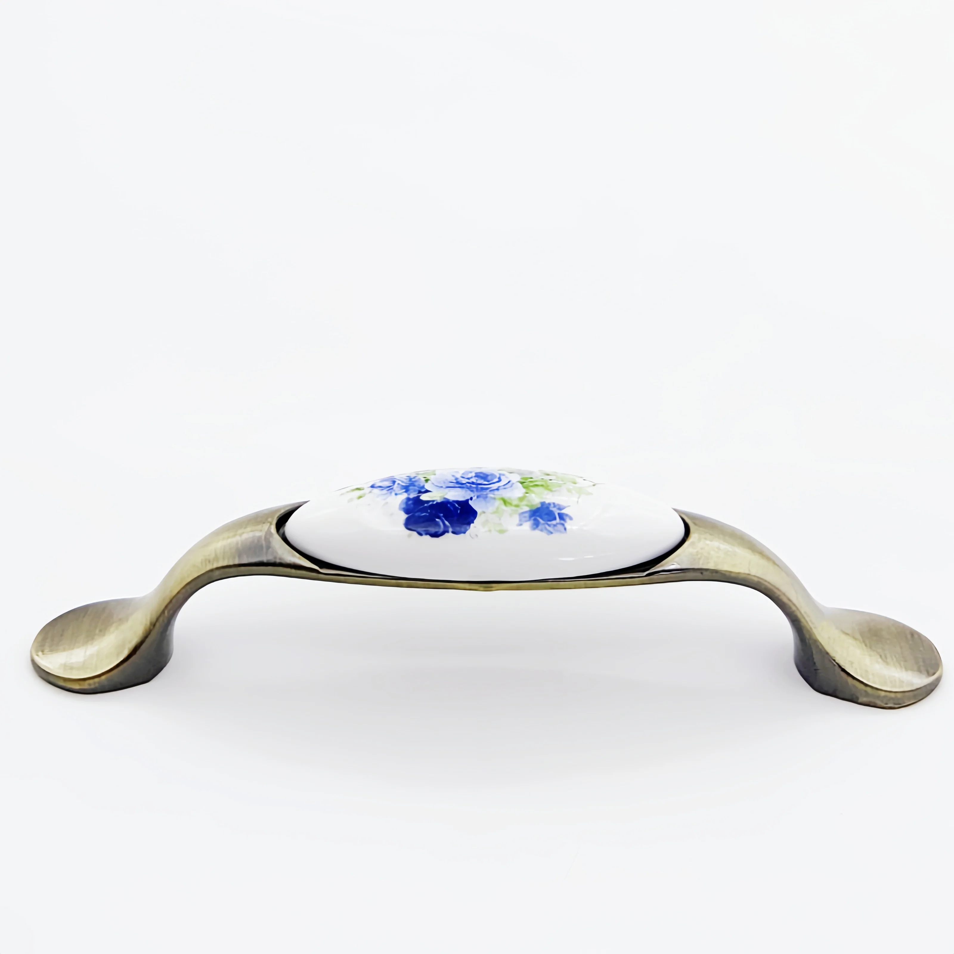 New Chinese Cabinet Door Handle European Bronze Ceramic American Cabinet Drawer Handle Vintage Wardrobe Door Handle