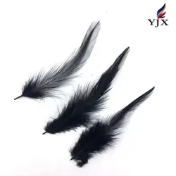 Wholesale Saddle Hackle Black Rooster Feather for Crafts Natural Pheasant Neck Feathers DIY Pendant Earrings Dream Catcher