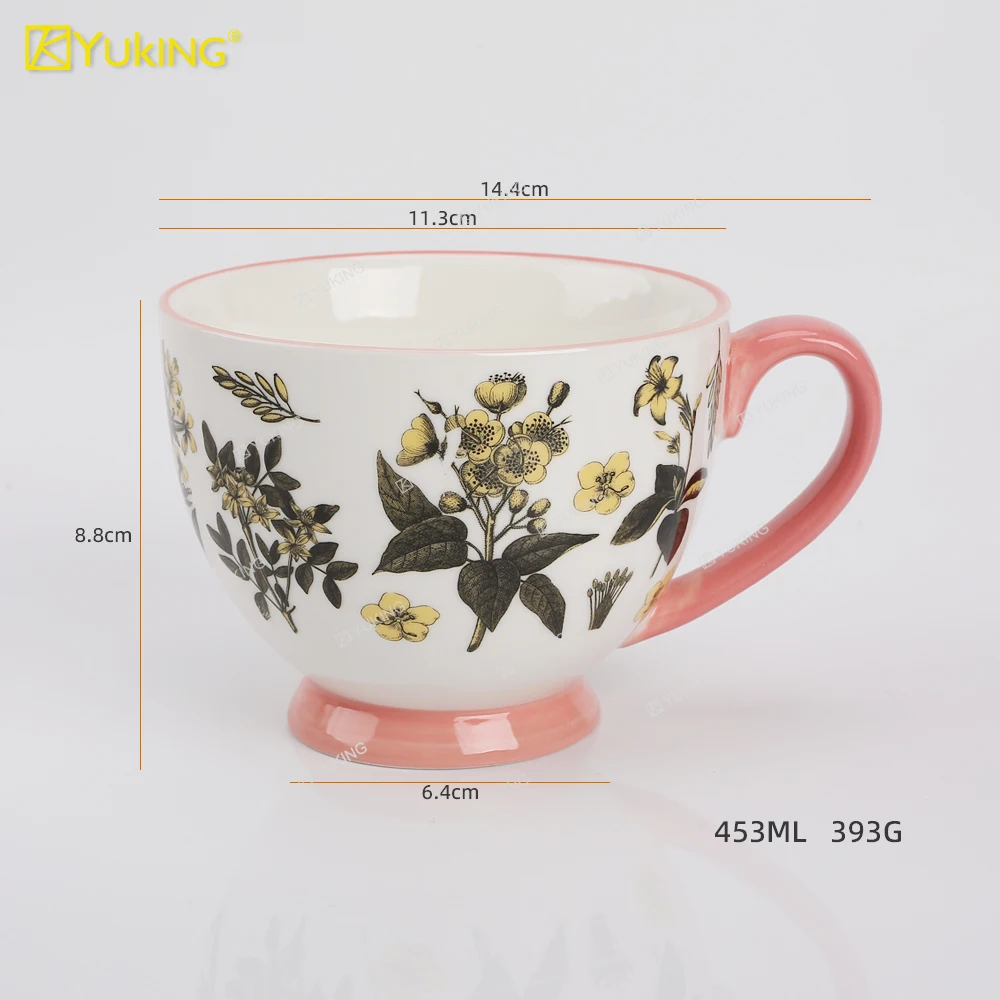 Ceramic Coffee Mug Soup Mug with Handle Large Soup Bowls Cereals Breakfast Cup Coffee Cup for Cappuccino Hot Coco Tea Milk