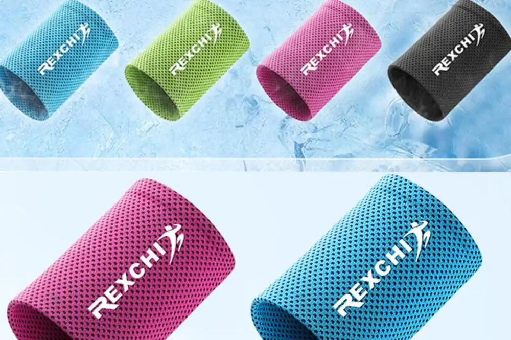 Модные охлаждающие спортивные повязки унисекс из полиэстера, повязка на запястье для баскетбола, тенниса, фитнеса