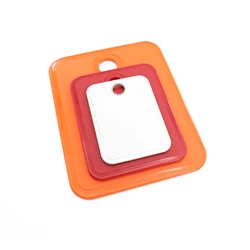 Non Slip Flexible Set of 3 Plastic Cutting Board Mats Colorful Chopping Boards for Meat Fruit Vegetable
