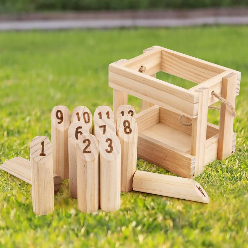 Unisex Numbered Block Tossing & K U B B Throwing Outdoor Game Set