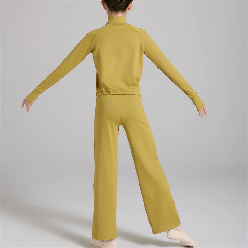 Wholesale High Quality Kids Girls Yoga Sports Riding Fitness Gymnastics Top and pant Ballet Sets Dance Uniform