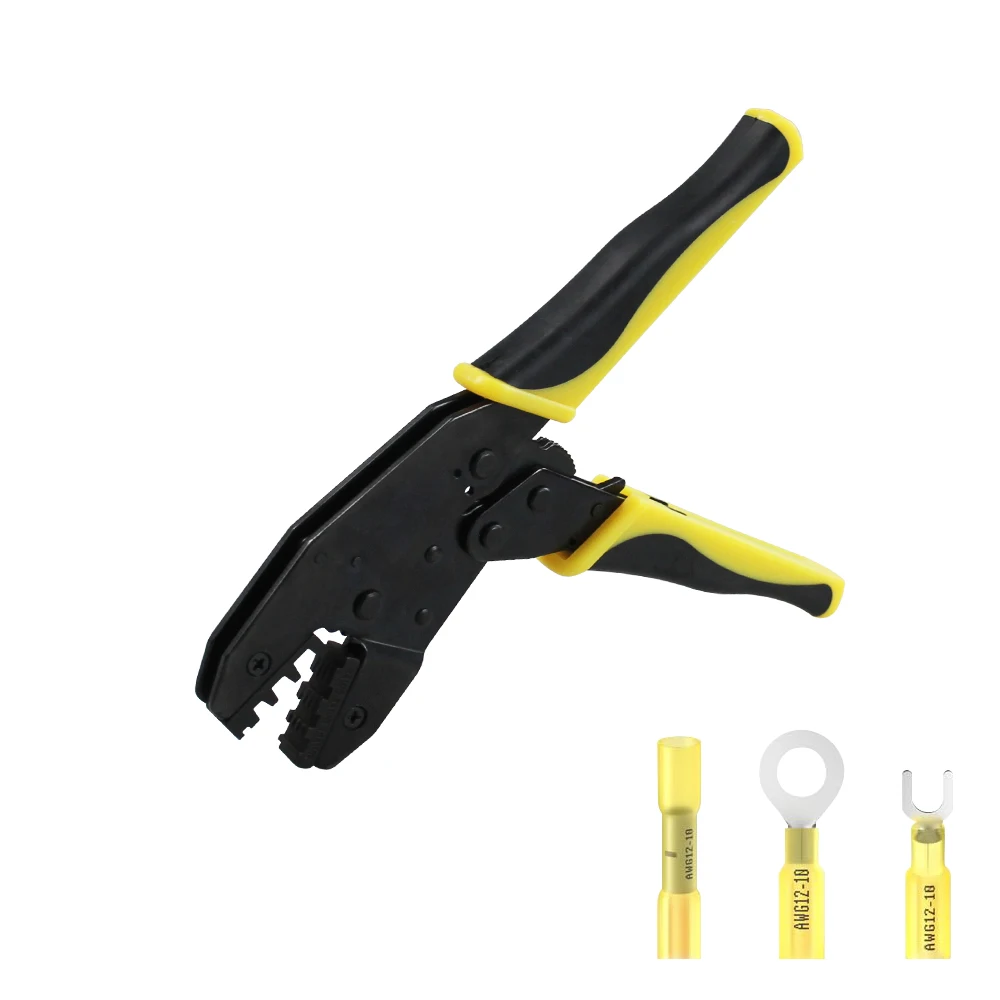 Ergonomic Ratcheting  Hand Wire Cable Crimping Tool Crimpers Cold-pressed Terminal Crimping Pliers for 6-10 AWG