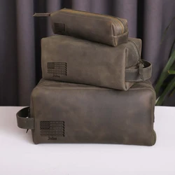 Unique Leather Golf Kit Bag Gift Golf Relate Ball Gift Bag With Zipper