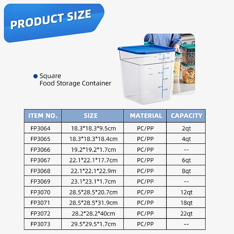 Wholesale 12qt Plastic Food Storage Container Grade Airtight Dry Cereal Food Container Storage