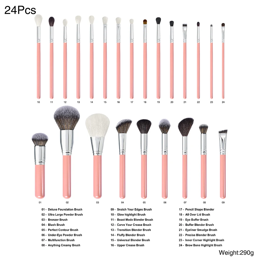 makeup artists using Pro Angled Eye Contour Brush for Overall Color Application and Blending