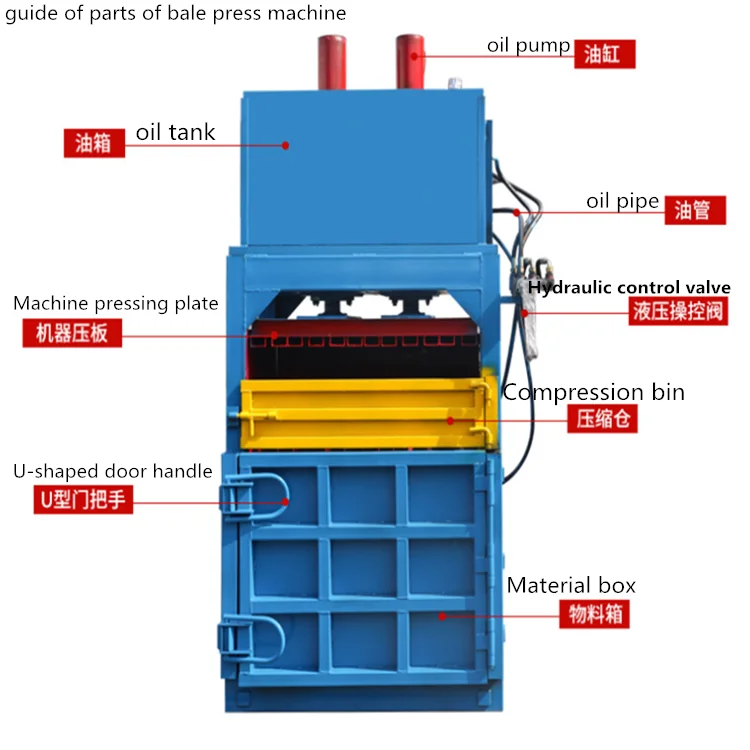 automatic hydraulic paper bale pressing machine