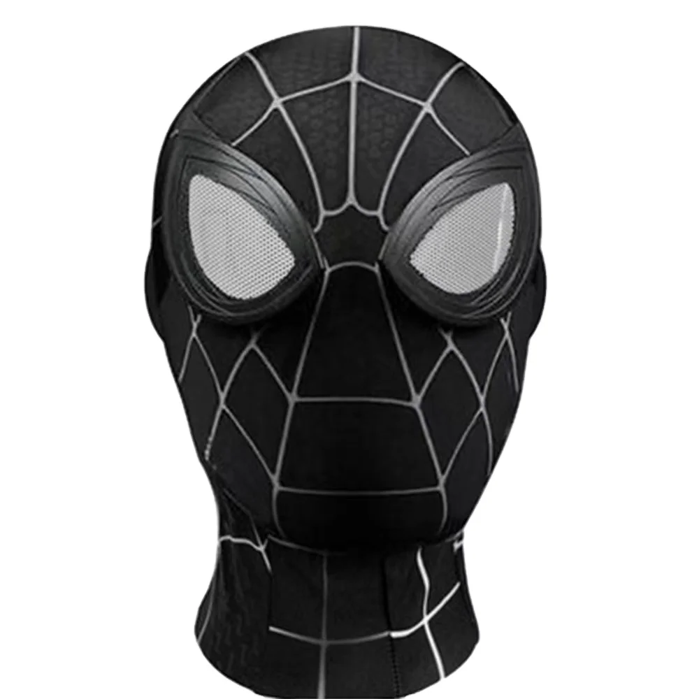 Spider-Man hero expedition headgear pvc mask Marvel Comics Halloween movie black Spider-Man battle suit