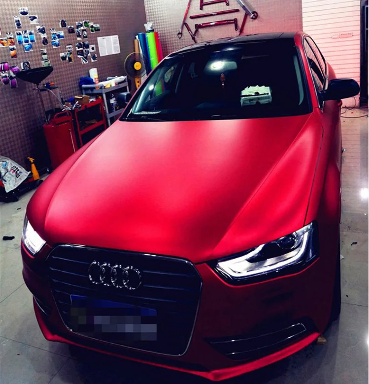 Multi-Color 1.52*18m Roll Pvc Red Ice Chrome Matte Car Full Body Self Adhesive Anti Scratch Wrapping Sticker Film