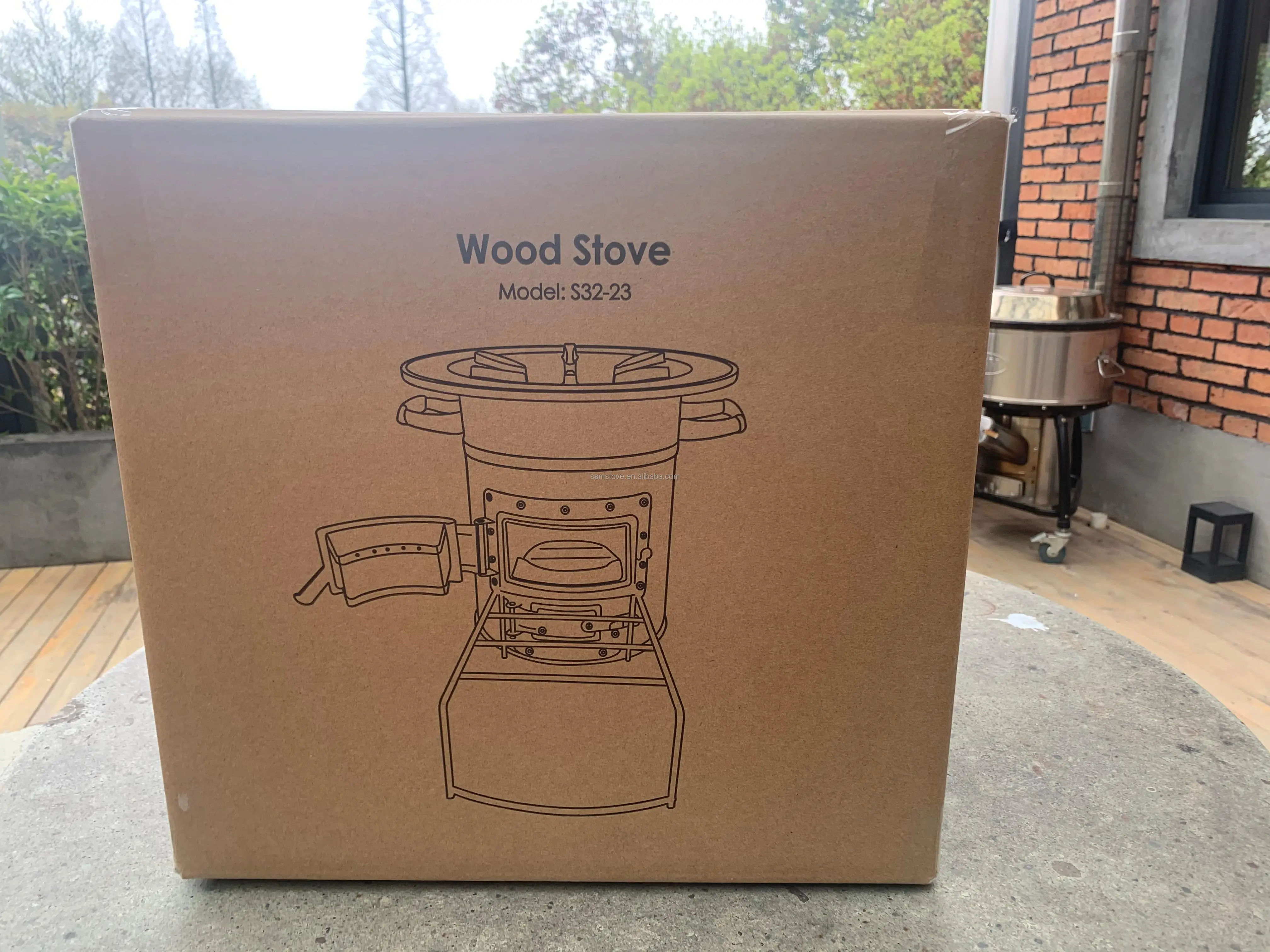  TWO DOORS WOOD STOVE FOR CAMPING wood-burning