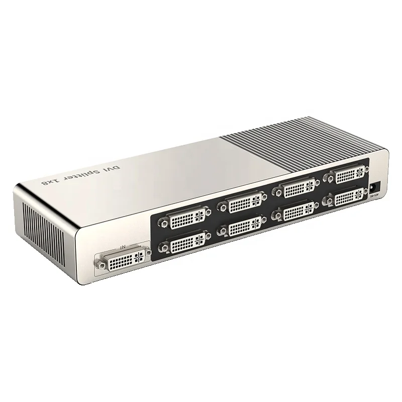Unnlink DVI сплиттер 1x8 1080P @ 60 Гц 1 в 8 Выход видео сплитер, выдерживающие погружение до 30 метров дальность передачи 3-рычаг в виде каскада из функции
