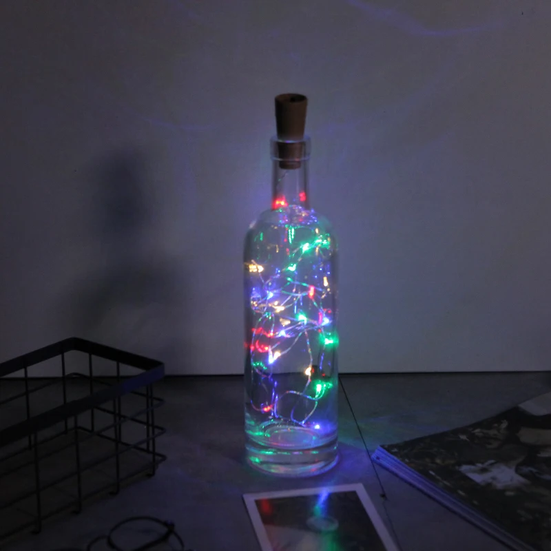 Manufacturer Supplier rgb led cork lights multi-color light wine bottle For Custom