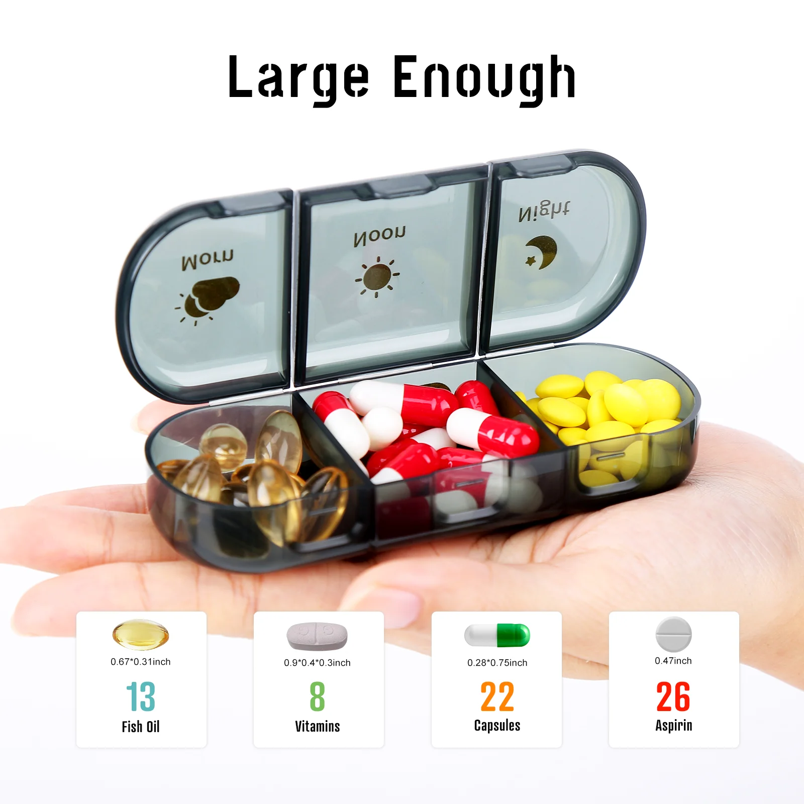 best sellers Food Grade 21 compartment travel 28 girds 7days Weekly Pill Box Case Organizer large pill container box