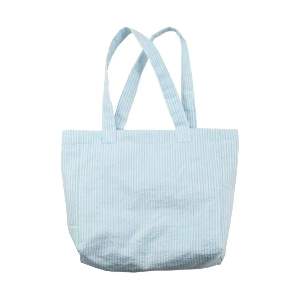 Hot sale seersucker cotton fabric pink shoulder handbags personalized beach cute bag custom new design handbag