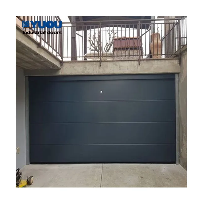wholesale good price automatic sectional black cheap garage door for house