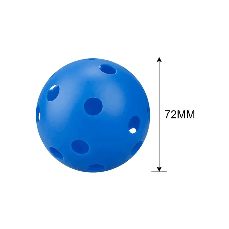 72mm custom pickleball ball Hight Elasticity Hard Plastic Training Practice 26 Holes Indoor Pickleball Balls