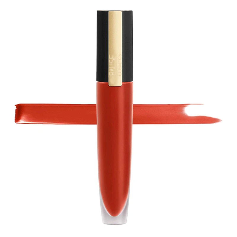 Non-stick no transfer long lasting kiss proof best quality vegan organic lip color makeup private label liquid lipstick oem