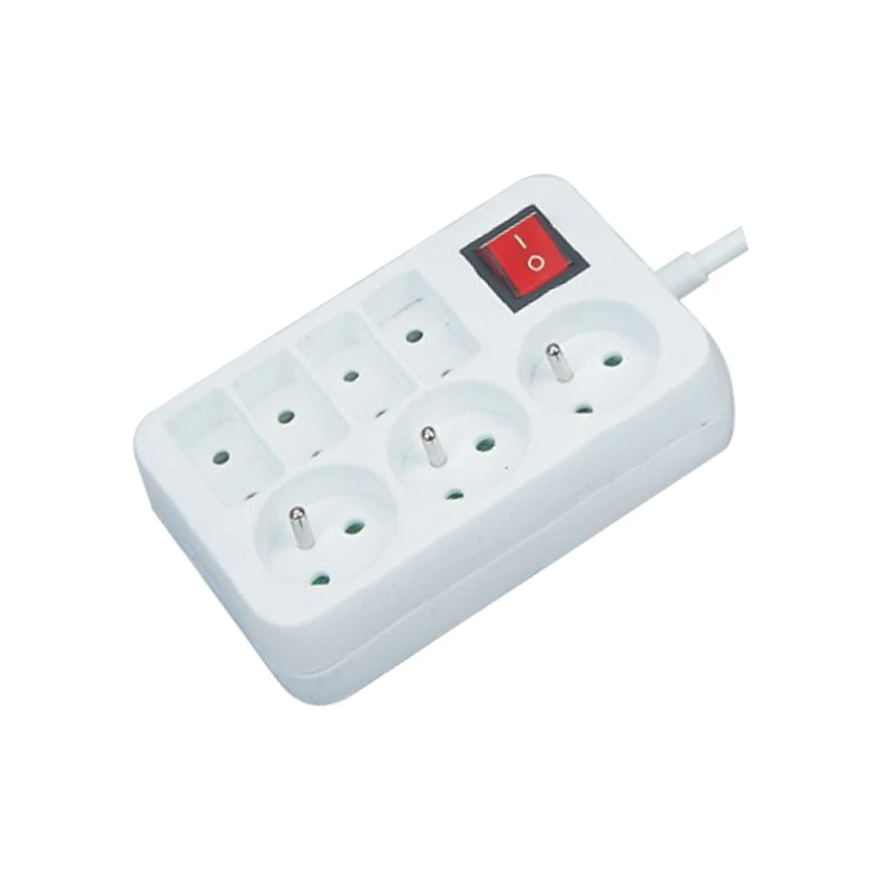 Multifunctional French socket 7 Ways Electric power supply socket strip With Extension Cord