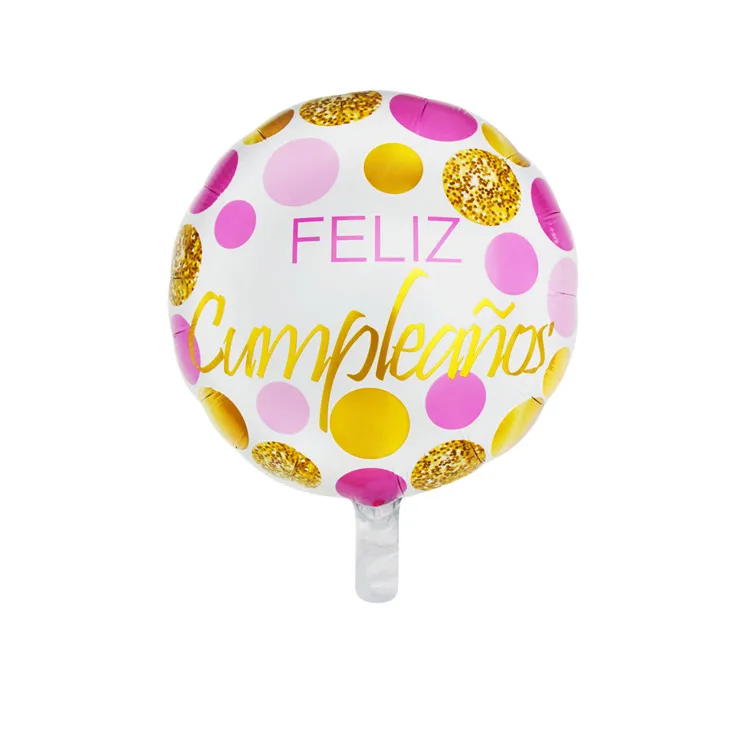 Ball Shape Helium Inflador De Globos Happy Birthday Party Decorations Globos Foil Colorful Globos Metalizados
