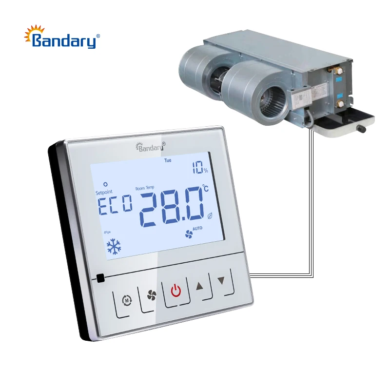 Bandary 220v 24volts 0-10v modbus thermostat havc fan coil smart digital room thermostat