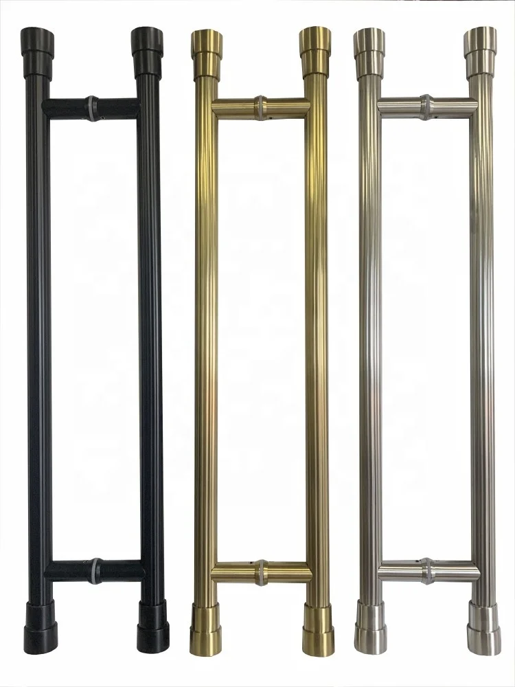 Stainless Steel Door Handle Gold Plated