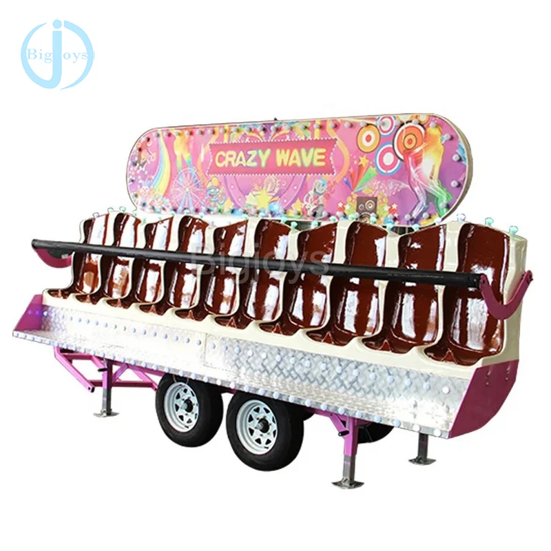 Fairground Portable Crazy Wave Rides Trailer Mini Miami Ride Children Amusement Park Rides For Sale