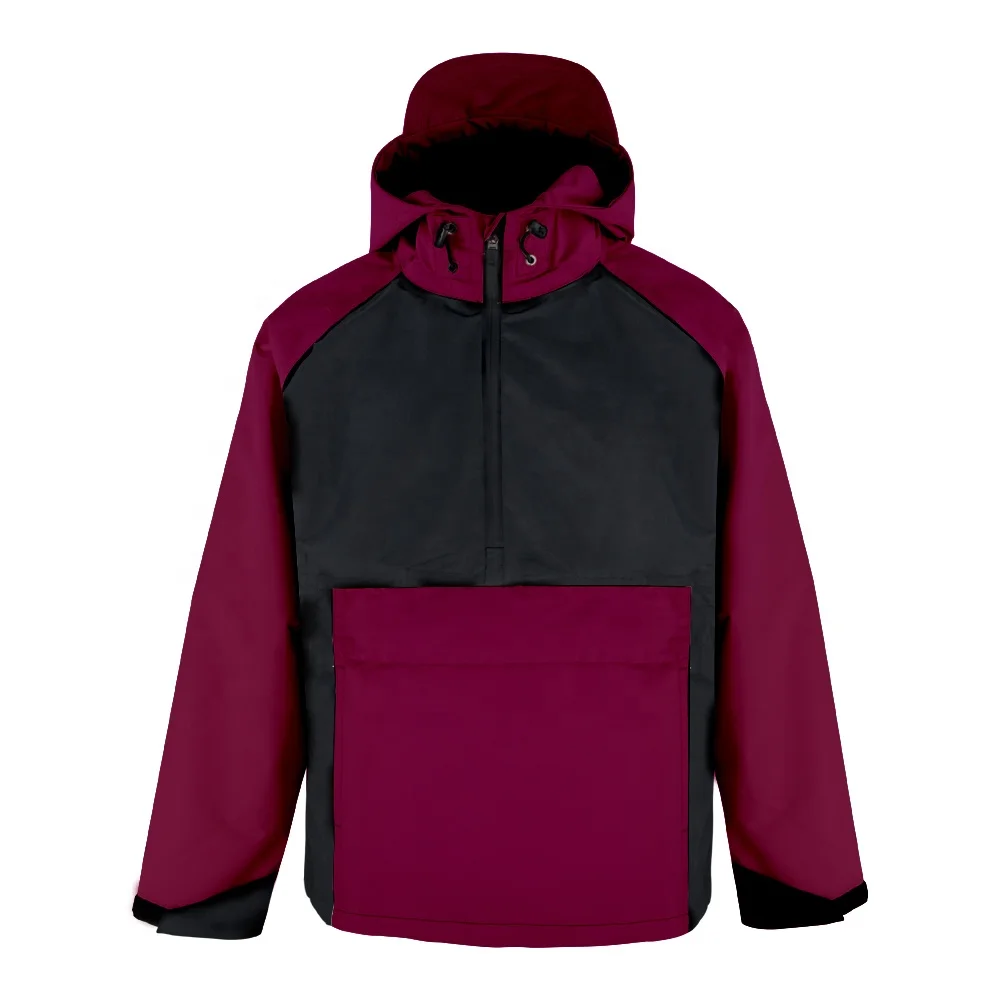 SMASYS Men Windbreaker Hooded Pullover Waterproof Anorak Jacket