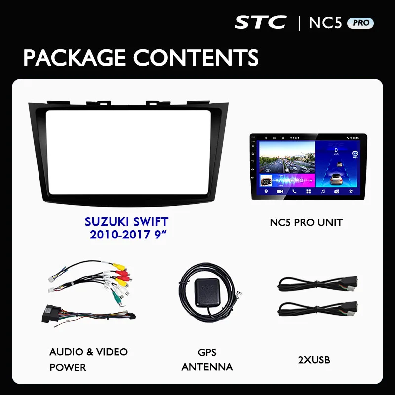 Original 2 Din 9 Inch Android 11 Car DVD Player For SUZUKI Swift 2010-2017 With Carplay BT Radio GPS Navigation
