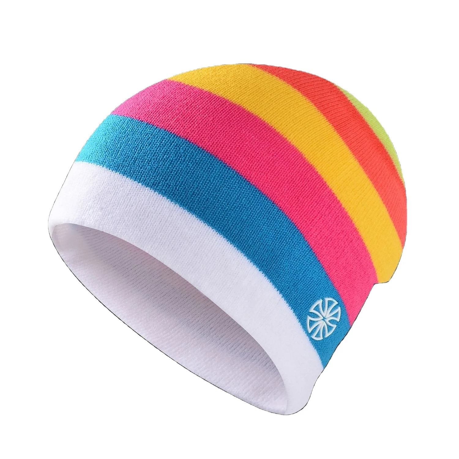 Cheap Multi color Toques Hat  Acrylic  Women Custom Colorful Winter Hat