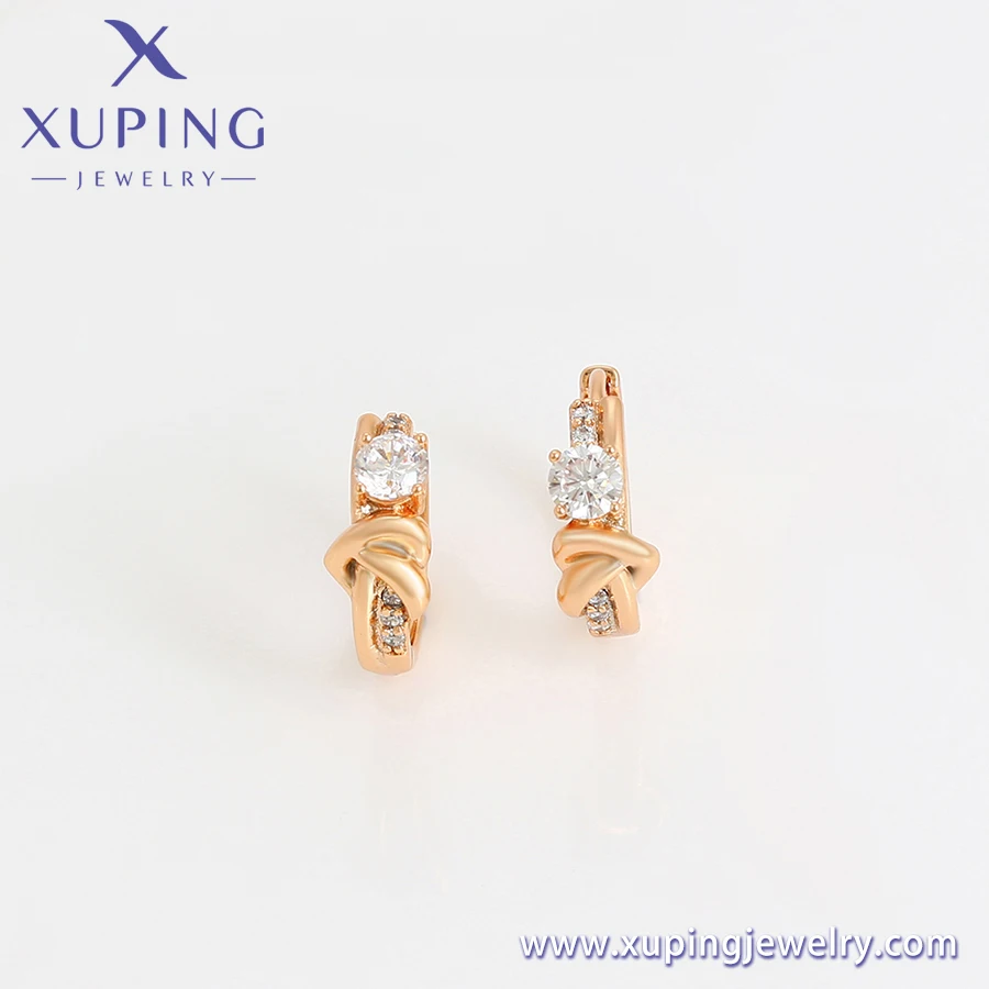 X000019179 Xuping jewelry new design set diamond 18K gold ladies charm jewelry environmental protection copper earrings